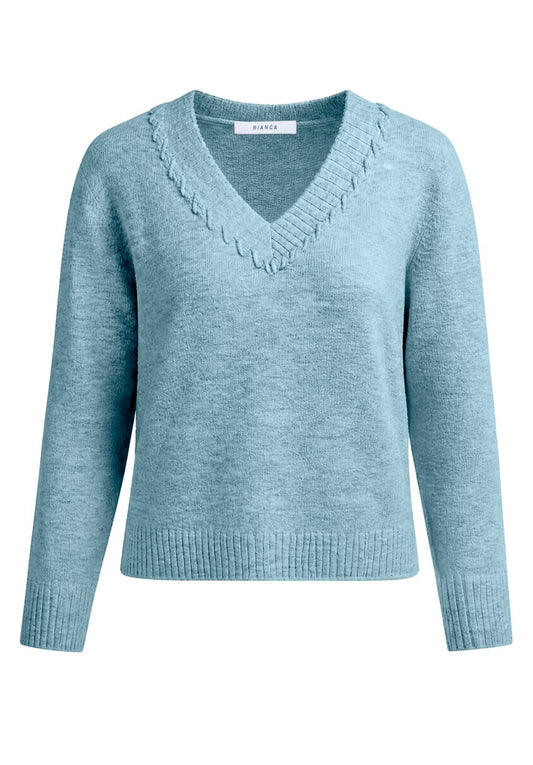88016 VENUS - BIANCA Pullover 444 stone blue melange