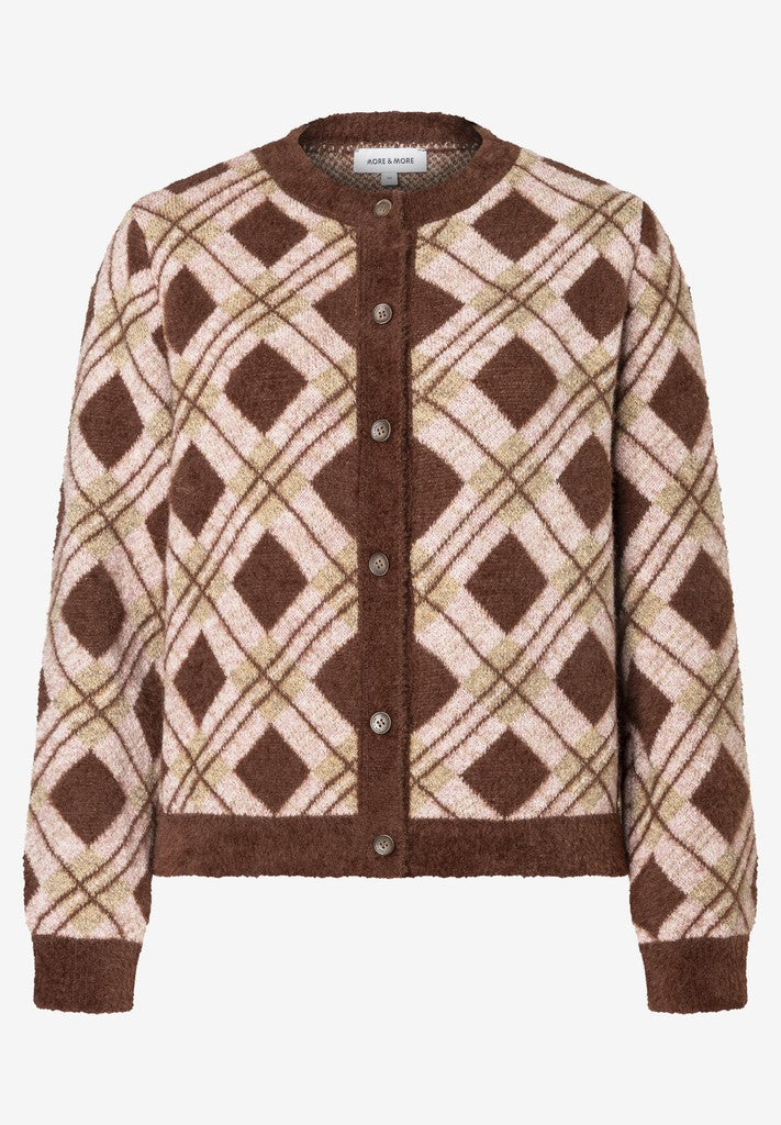 61091204 MORE&MORE - Argyle Cardigan 3279 coloured argyle pattern