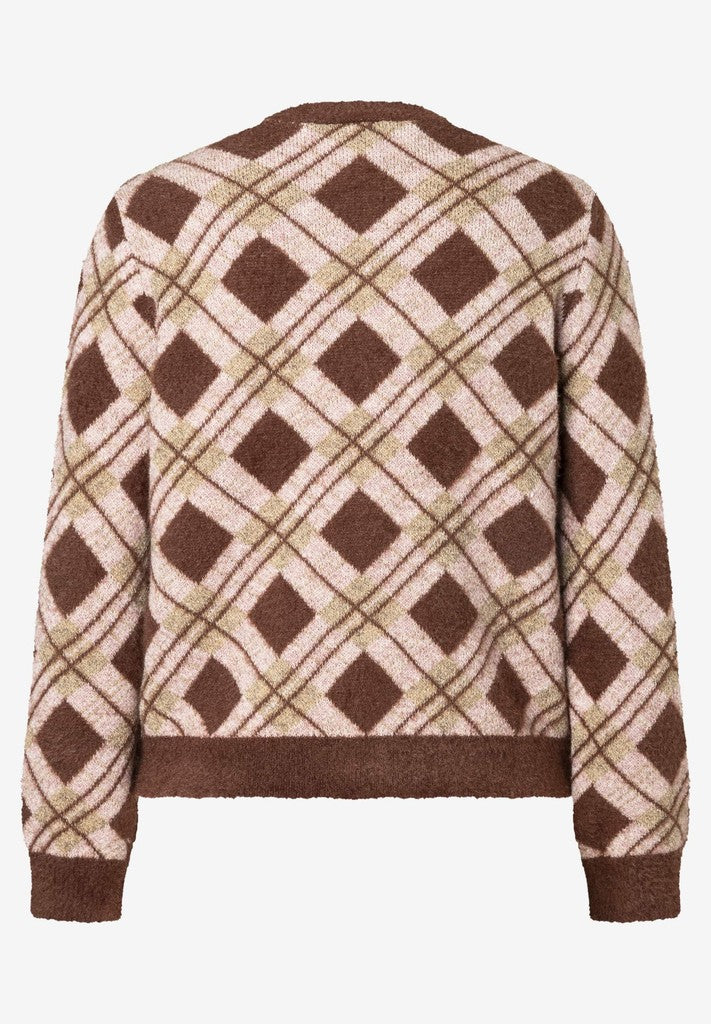 61091204 MORE&MORE - Argyle Cardigan 3279 coloured argyle pattern