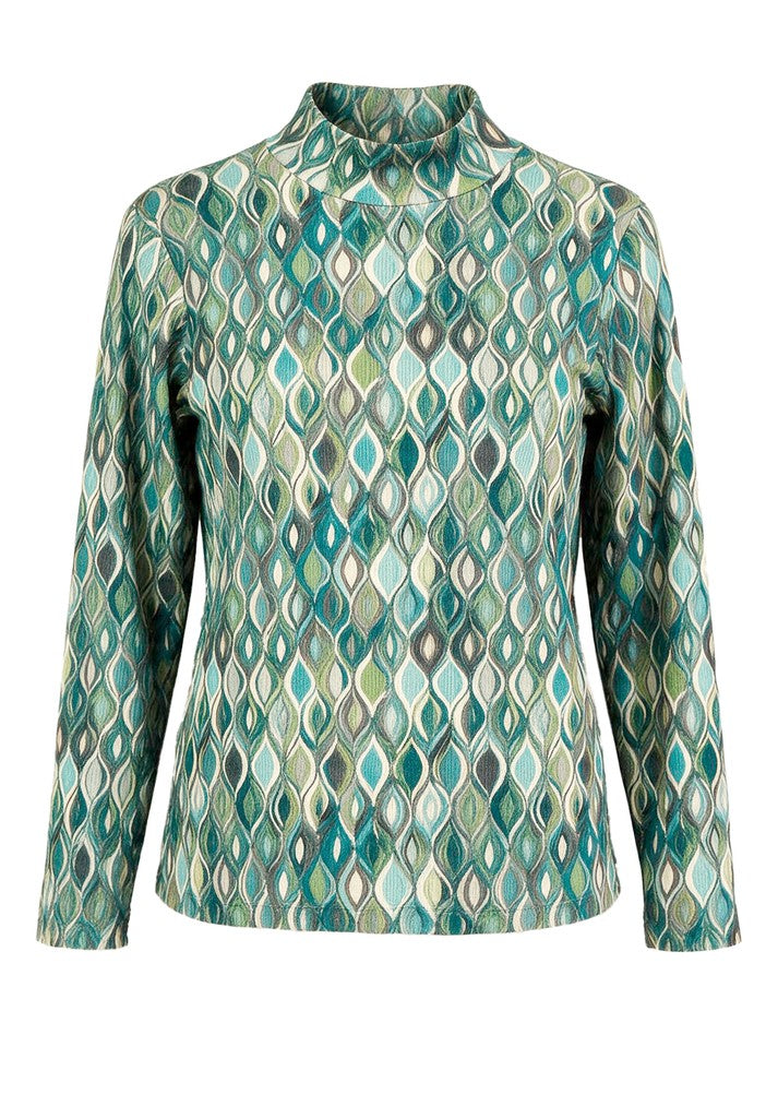 86059 GRETA - BIANCA Shirt 599 green mix
