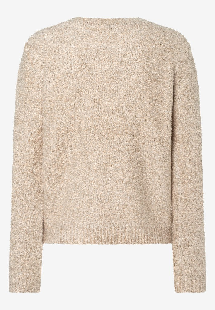 61931461 MORE&MORE Bouclé Pullover 0218 almond melange