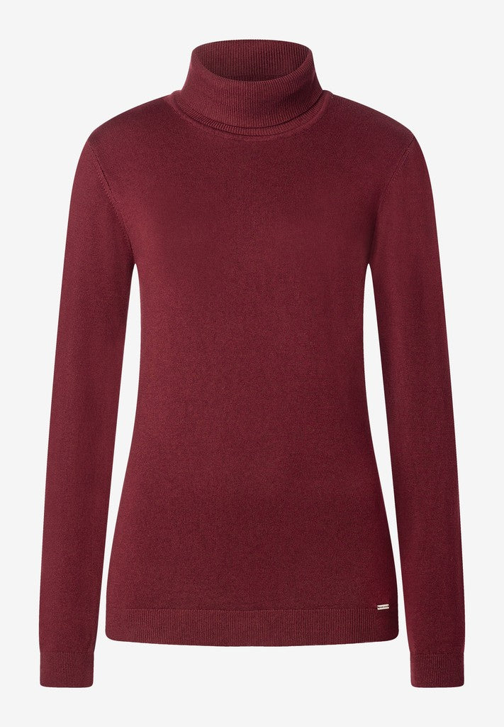 61931537 MORE&MORE - Turtleneck Pullover 0561 pomegranate red