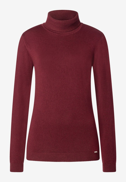 61931537 MORE&MORE - Turtleneck Pullover 0561 pomegranate red