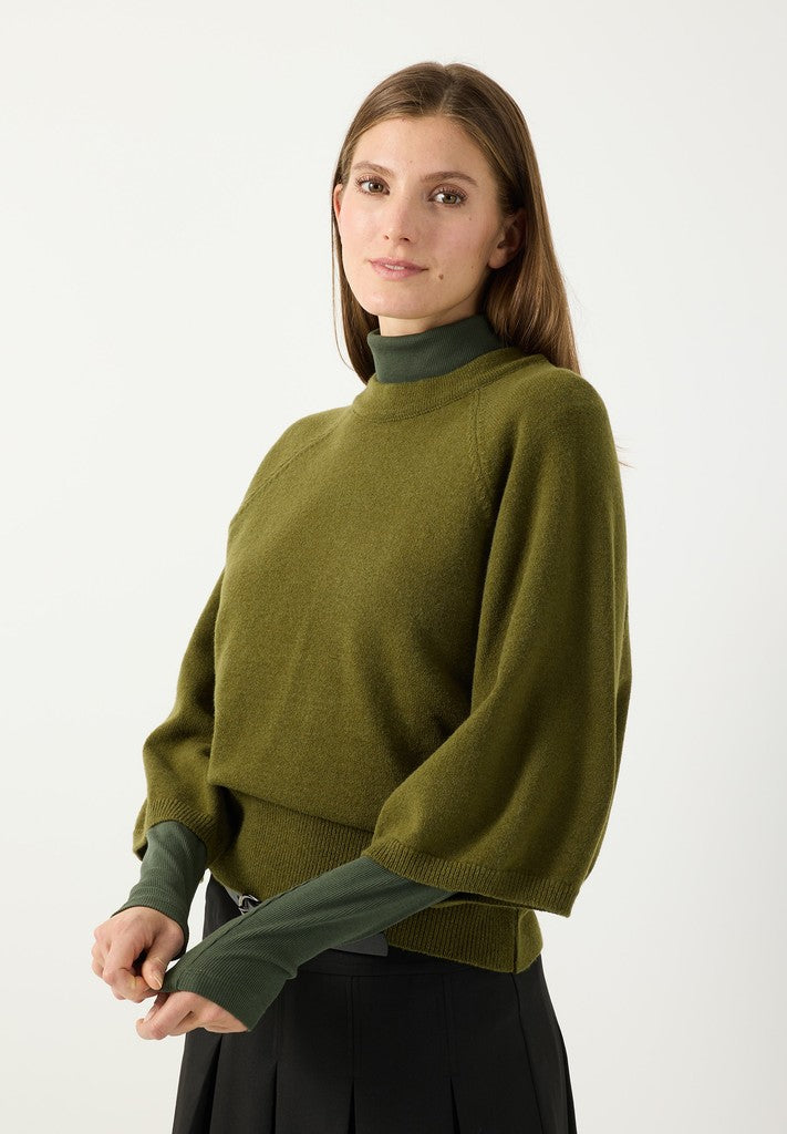 61101056 MORE&MORE - Boxy Pullover 0642 modern green