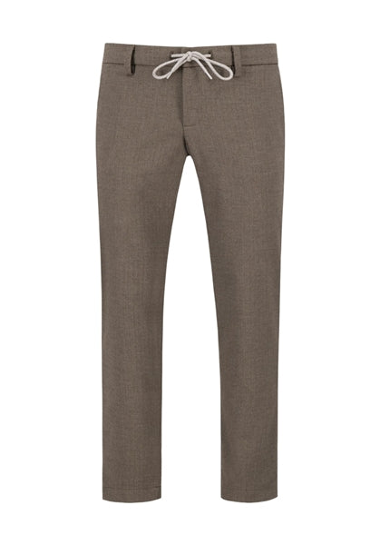 1446 JUMP - ALBERTO pants - Flannel Herringbone 540 brown