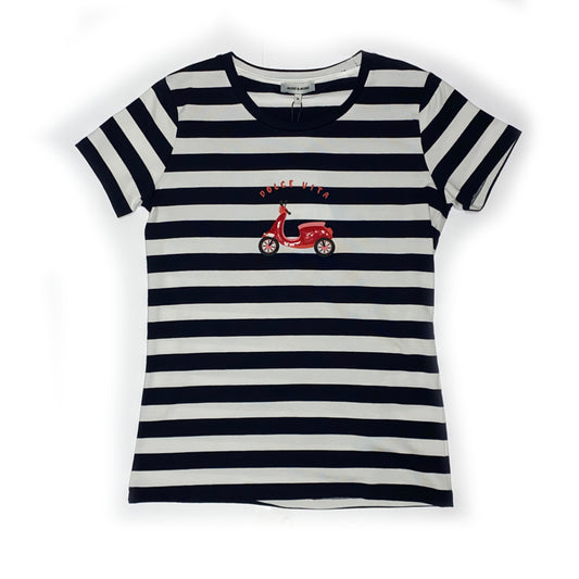 61820558 MORE&MORE - T-Shirt with Placement Print 2375 knitted stripe