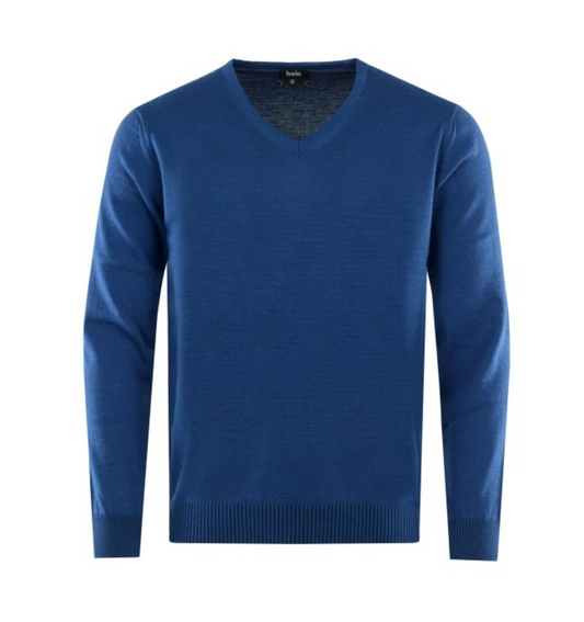 20027/5 HAJO - V-Pullover Smart Relaxx 600 blau