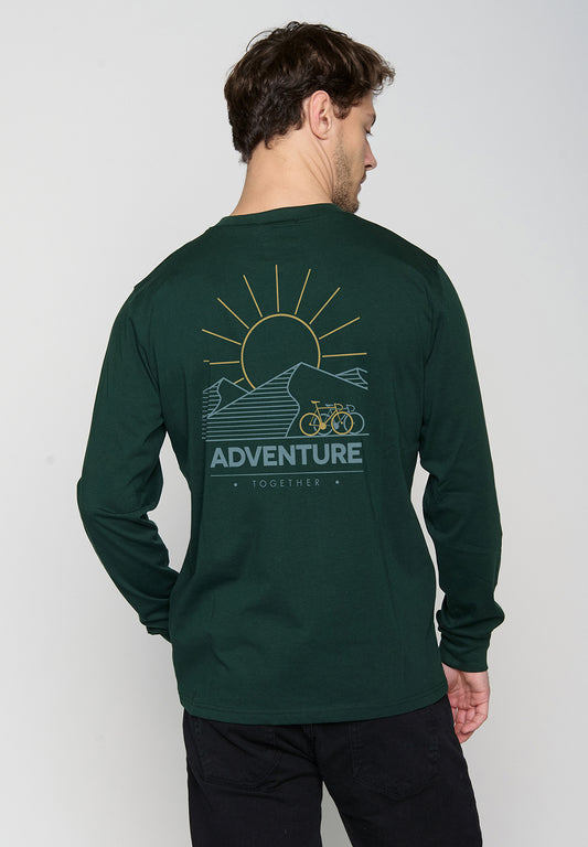 000027_7688 GREENBOMB men - bike adventure Longsleeve CRISP dark forest