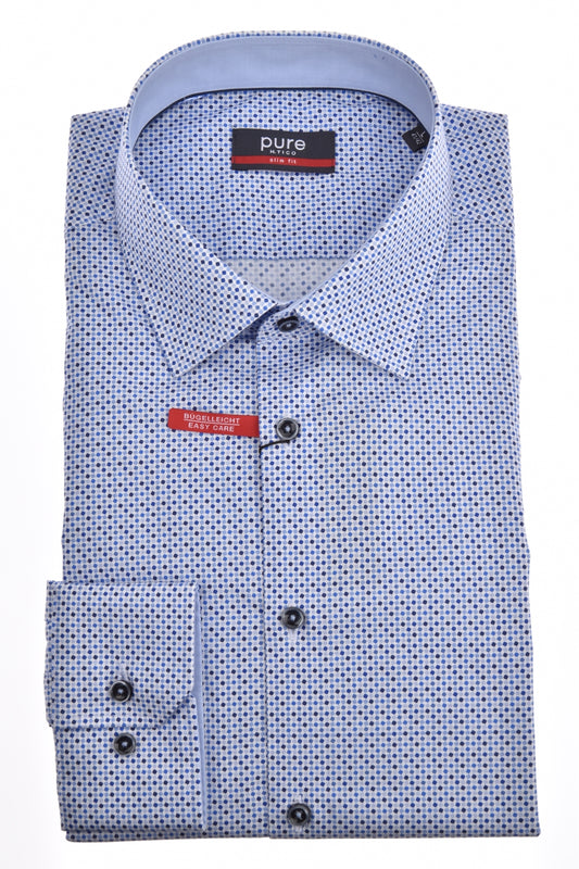 E21005-11103 PURE- City Hemd modern fit Langarm 173 mittelblau