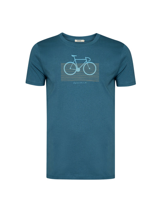 000027_8120 GREENBOMB men - Bike Bars T-Shir tidal blue