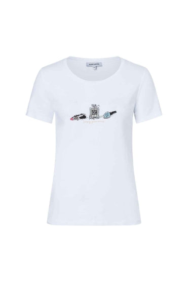 51910502 MORE&MORE Shirt with Placement Print 0010 white