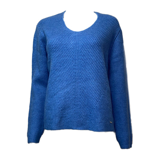 51931056 MORE&MORE - V-Neck-Pullover 0339 winterblue