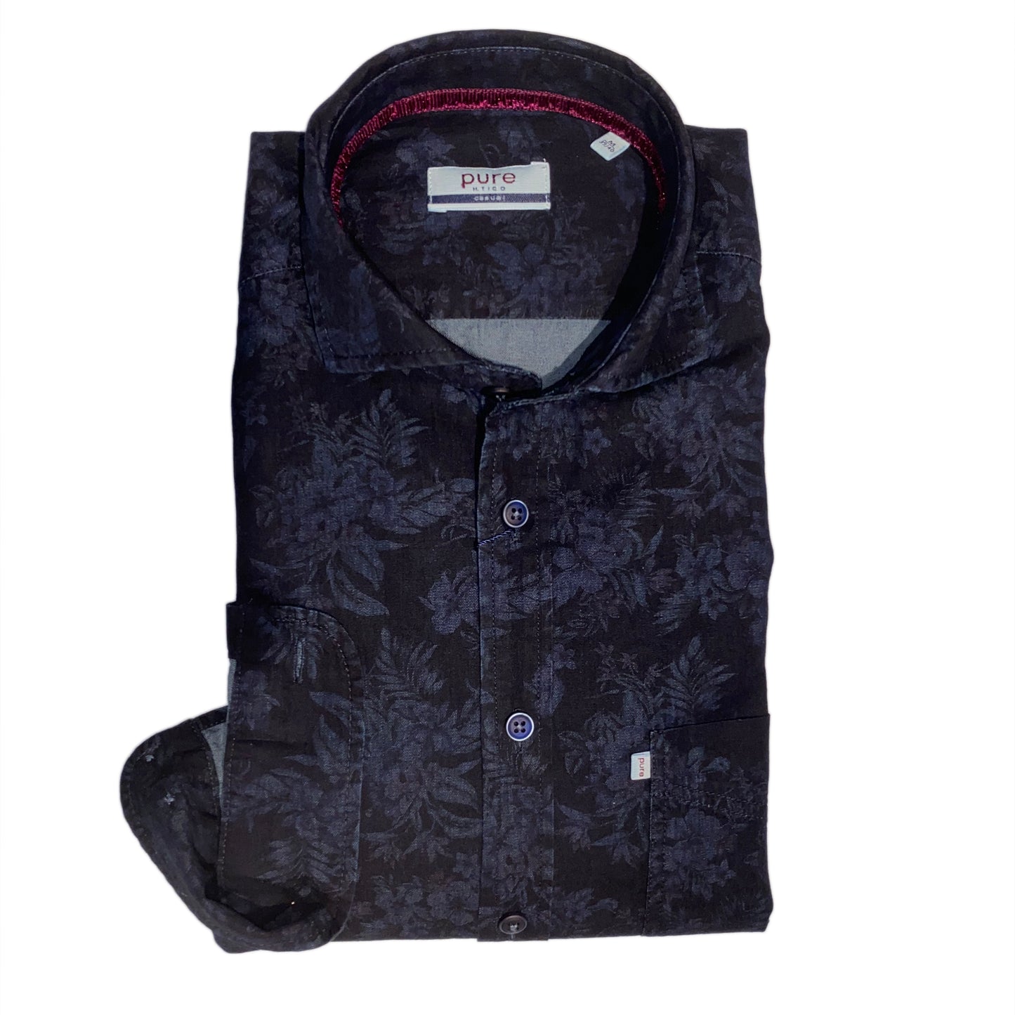 E21506-51106 PURE- Casual Hemd Langarm 377 druck