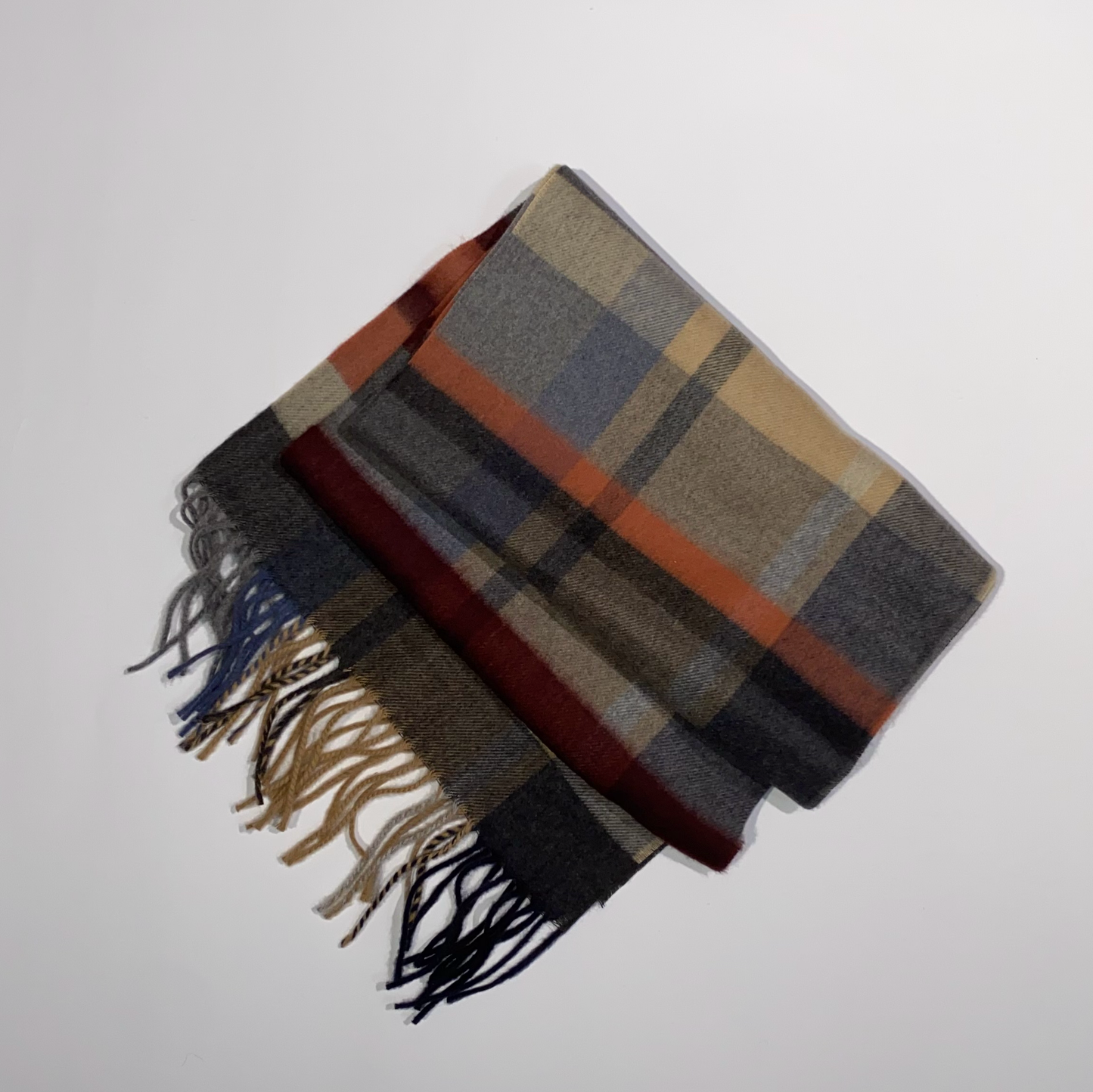 02112-0048 MONTI - Herren Schal 30 x 180cm 2120 rust karo