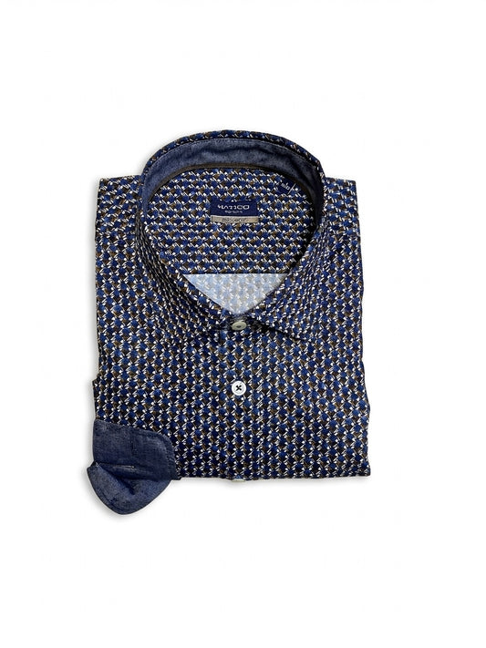 E40014-31102 HATICO - Hemd regular fit 173 mittelblau