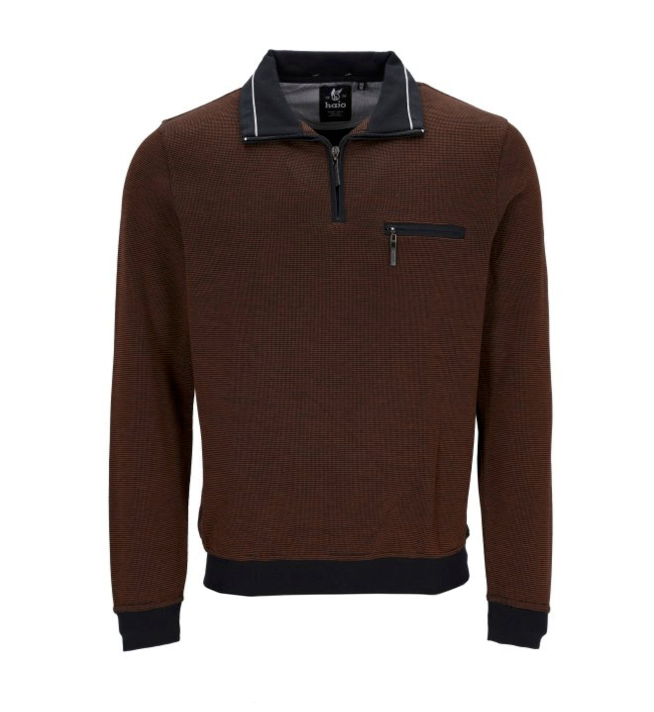 26222/3 HAJO - Sweatshirt Stay FreshPFAUENAUGE 234 mokka