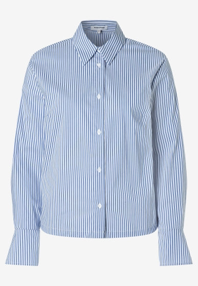 51082056 MORE&MORE - Boxy Blouse 2010 woven stripes