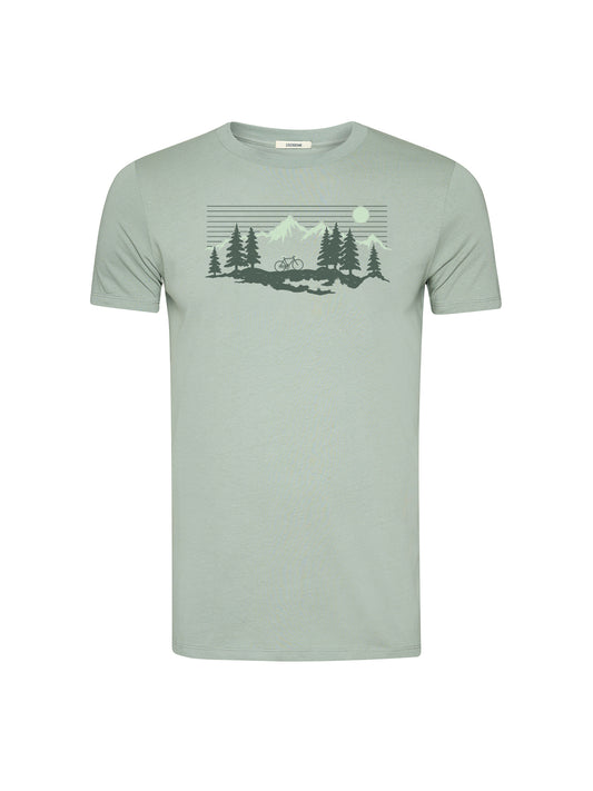 000027_8148 GREENBOMB - Bike Mountain Pines T-Shirt soft sage