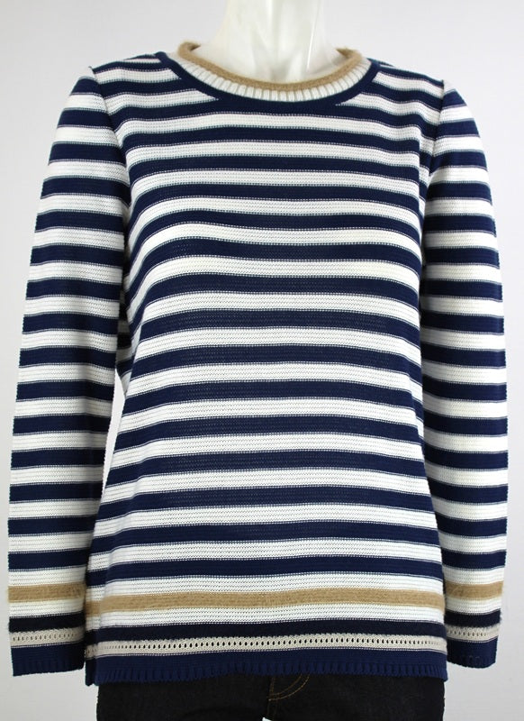 265020 CAPUCCINO - Damen Pullover 744 gestreift