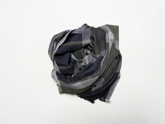 02110-0047 MONTI - Herren Schal 58 x 180cm 4220 oliv karo