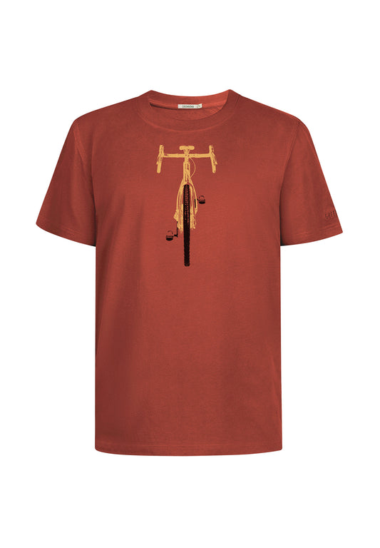 000027_7757 GREENBOMB men - bike front stamp T-Shirt FUSION dark clay