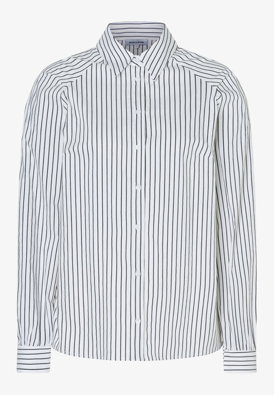 51112055 MORE&MORE - Striped Blouse with Sleeve Volume 2790 graphical print