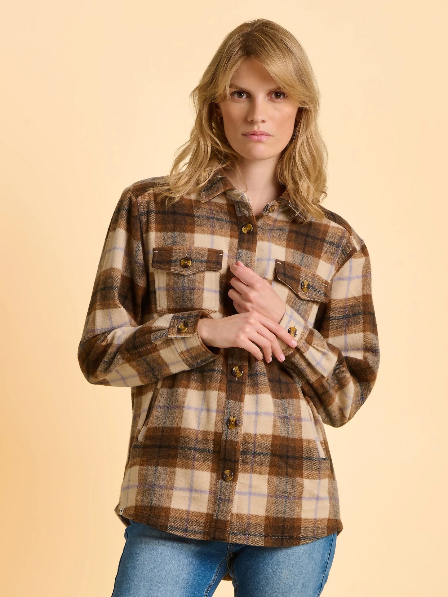 BBL SHT 0013179 BRAKEBURN wmn - Elowen Shacket Bluse karo