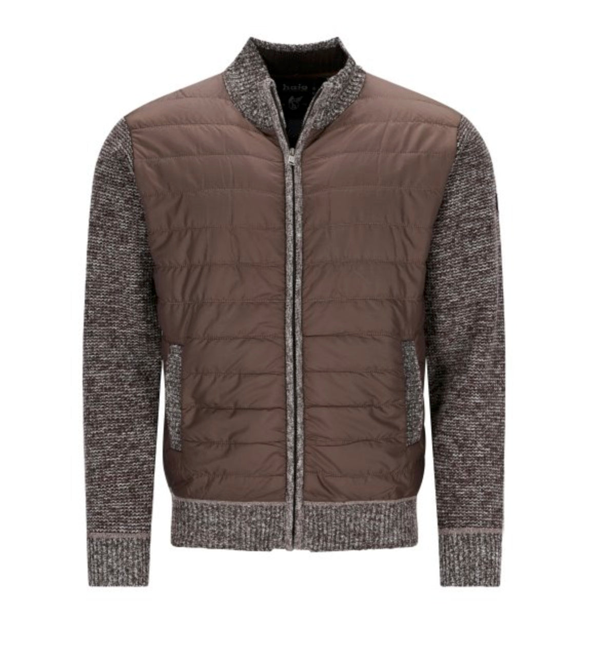28030 hajo - Grobstrickjacke 261 camelmelange