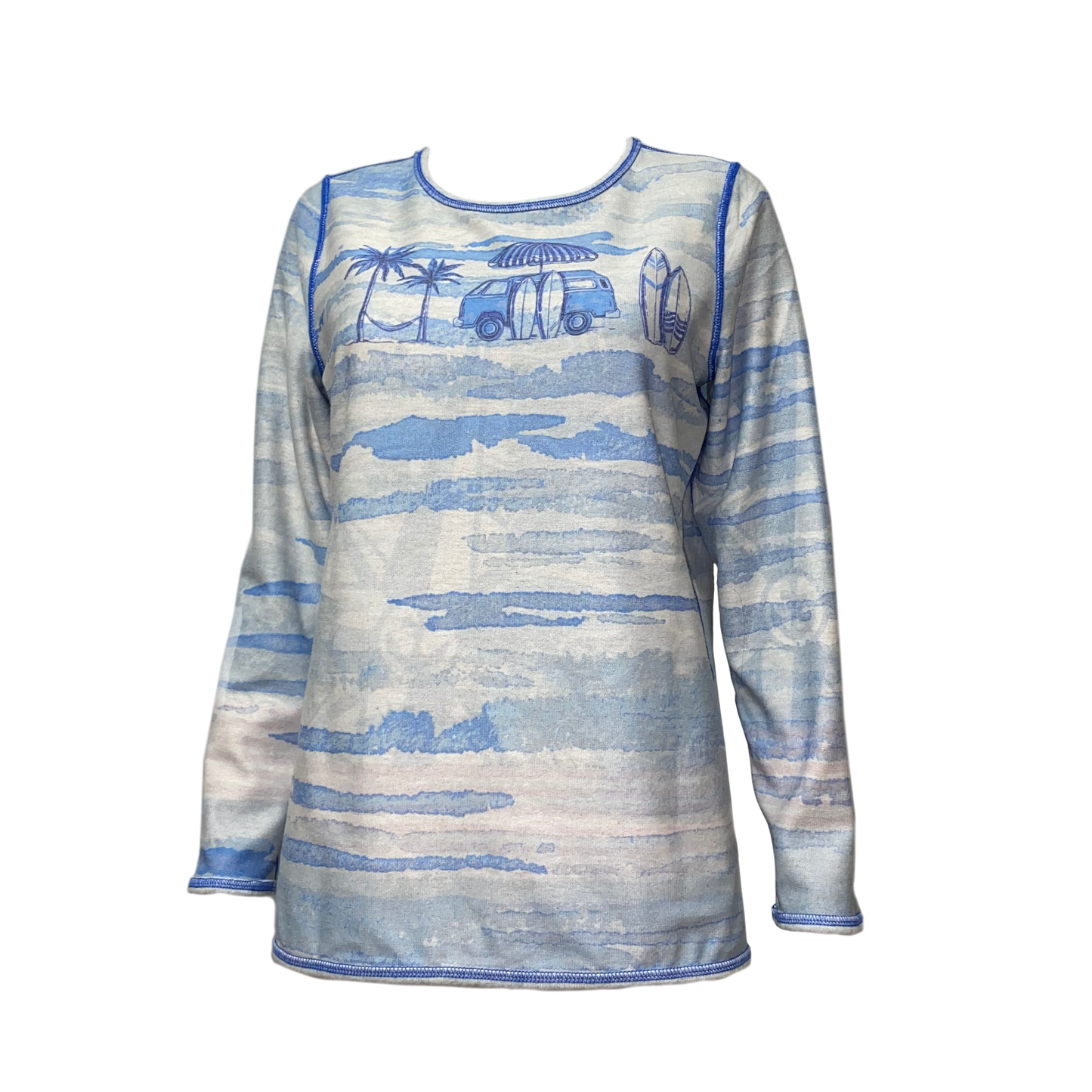 260554 CAPUCCINO Damen Wendepullver 791 blau- grau